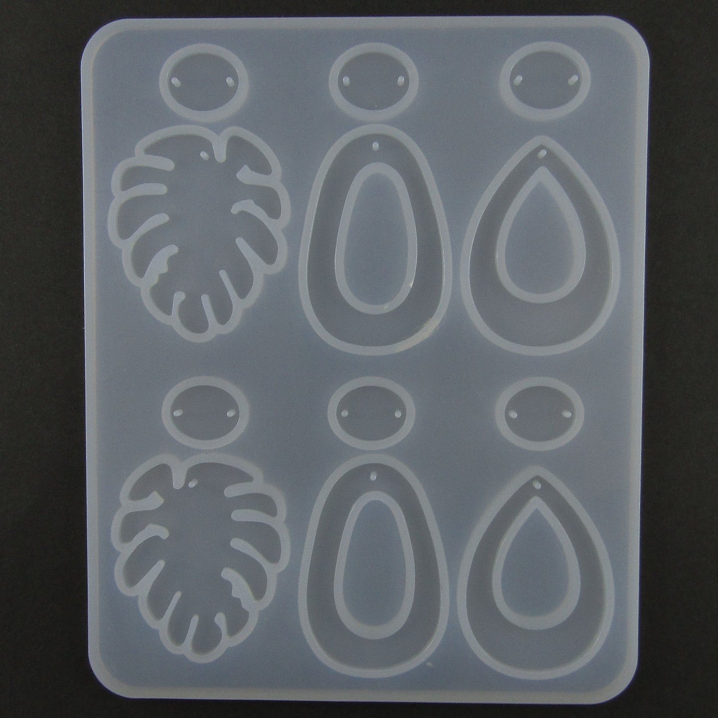 Monstera Leaf Hollow Shape Earring Pairs Silicone Casting Mould for Epoxy Resin
