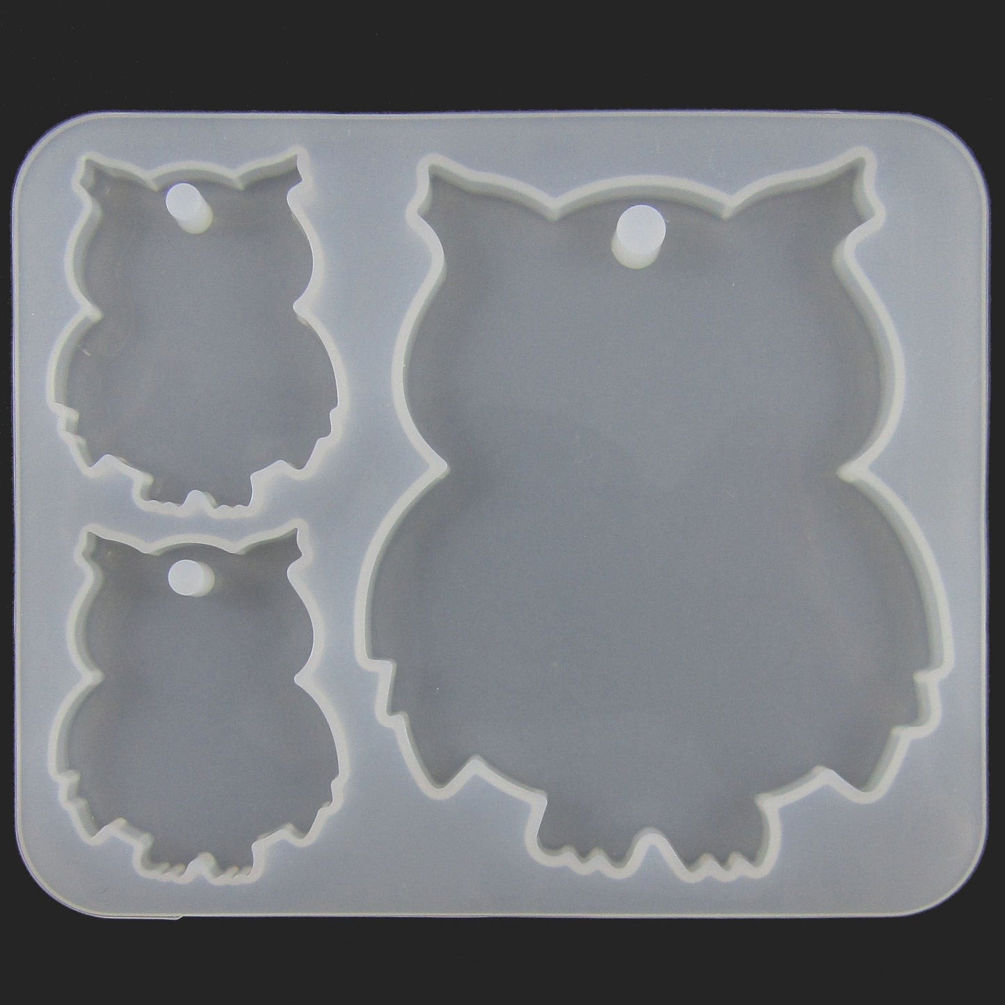 Wise Owl Pendant Silicone Casting Mould for Epoxy Resin Earring & Necklace Set