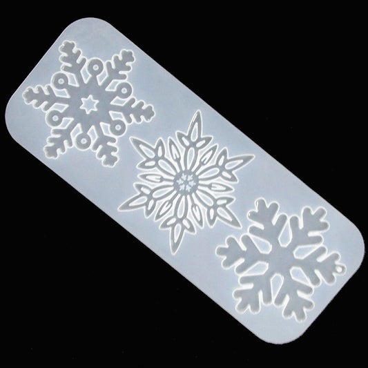 Winter Christmas Snowflakes Pendant Silicone Casting Mould for Epoxy Resin