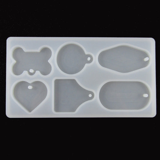 Bauble Heart Bone Mixed Pendant Shapes Silicone Casting Mould for Epoxy Resin