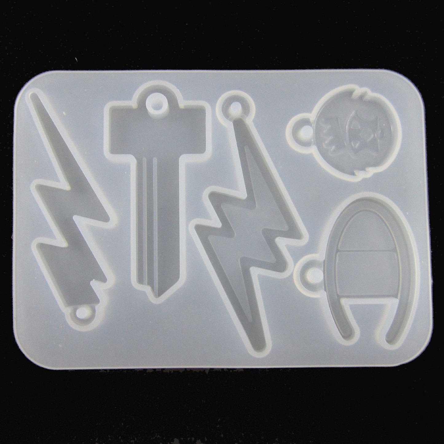 Lighting Bolt Key Mixed Pendant Shapes Silicone Casting Mould for Epoxy Resin
