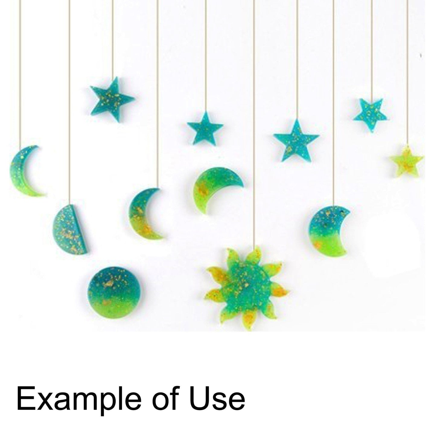3pce Set Galaxy Sun Star Moon Phases Silicone Casting Mould Set for Epoxy Resin