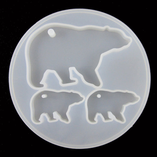 Polar Bear Pendant Silicone Casting Mould for Epoxy Resin Earrings Necklace