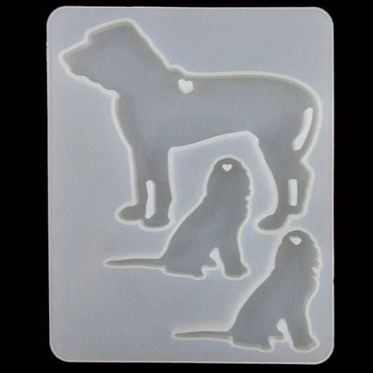 Dog Pendant Silicone Casting Mould for Epoxy Resin Earrings Necklace Keychain