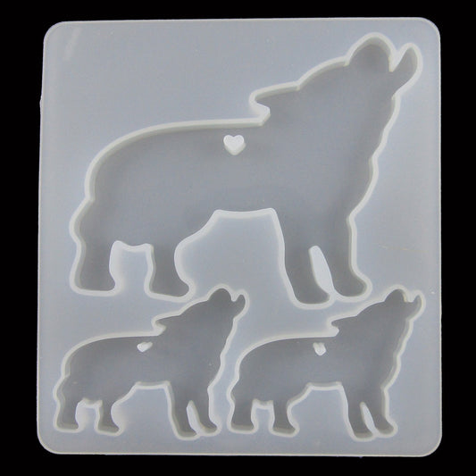 Wolf Pendant Silicone Casting Mould for Epoxy Resin Earrings Necklace Keychain