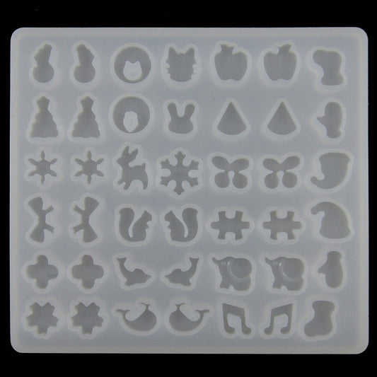 Mixed Mini Cabochon Shapes Silicone Resin Casting Mould for Epoxy Stud Earrings