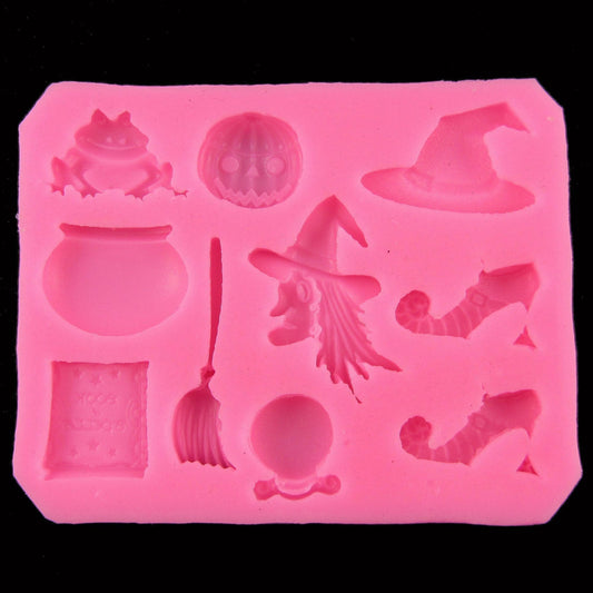 Halloween Witch FOOD GRADE Silicone Casting Mould Fondant Chocolate Soap Resin