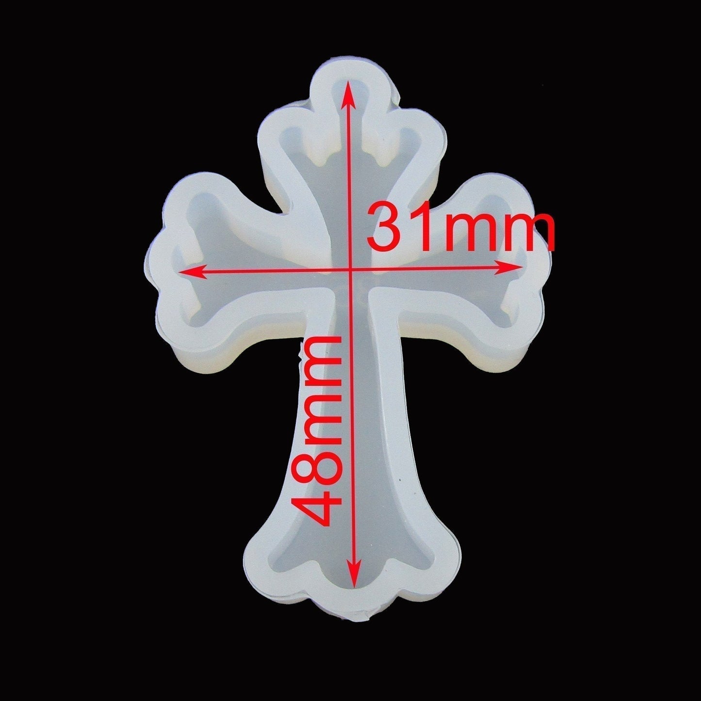 Round Edge Cross Silicone Casting Mould for Epoxy Resin