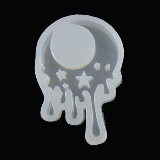 Dripping Wax Crescent Moon Seal Silicone Casting Mould for Epoxy Resin
