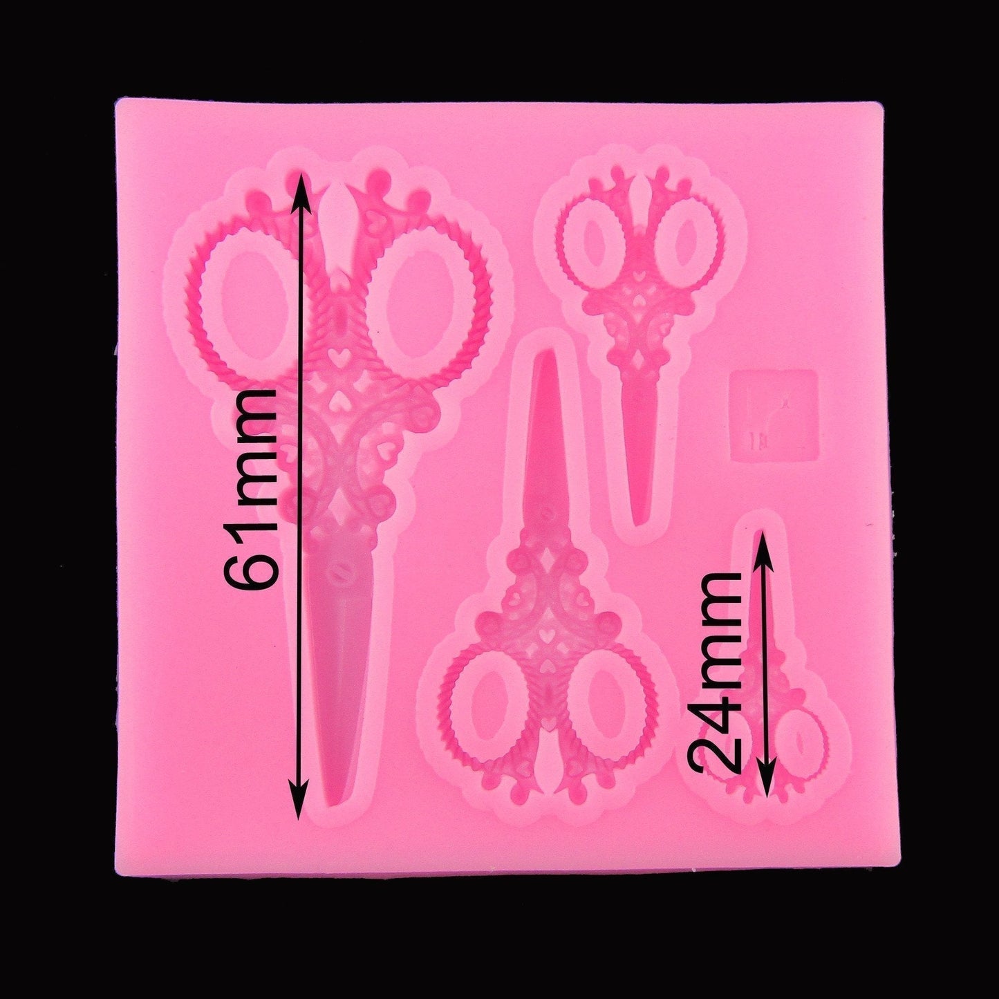 Embroidery Scissors FOOD GRADE Silicone Mould Fondant Chocolate Soap Resin
