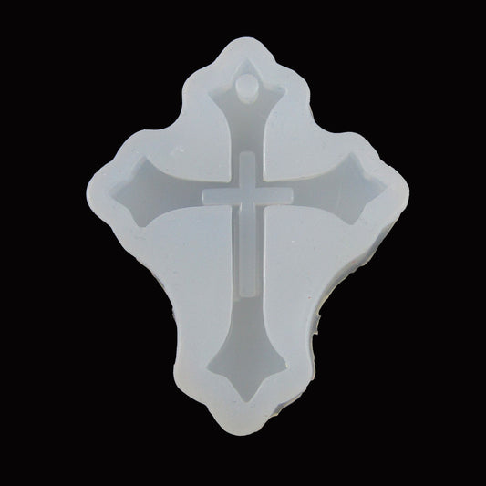 Inlaid Cross Pendant Silicone Casting Mould for Epoxy Resin
