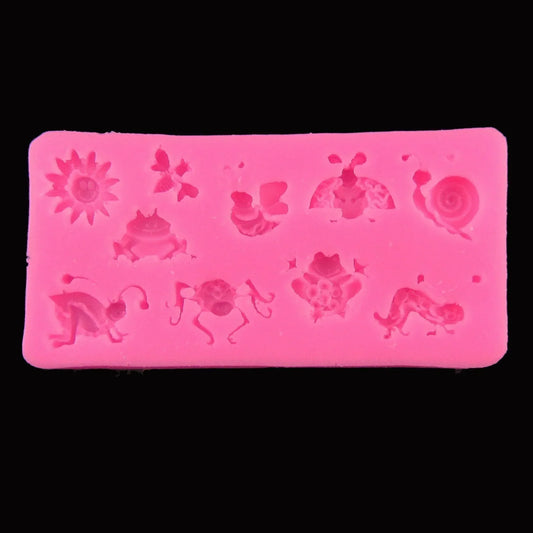Bugs & Bees FOOD GRADE Silicone Casting Mould Fondant Chocolate Soap Resin