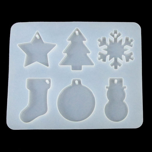 Christmas Pendant Ornament Silicone Casting Mould for Epoxy Resin