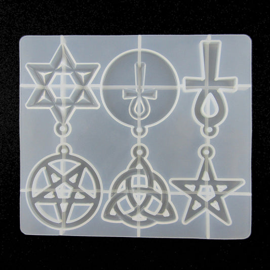 Pentagram Wicca Celtic Knot Ankh Silicone Casting Mould for Epoxy Resin