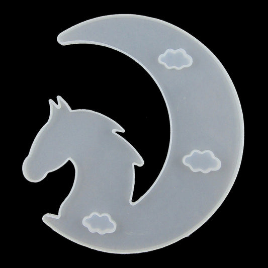Crescent Moon Horse Silicone Casting Mould for Epoxy Resin