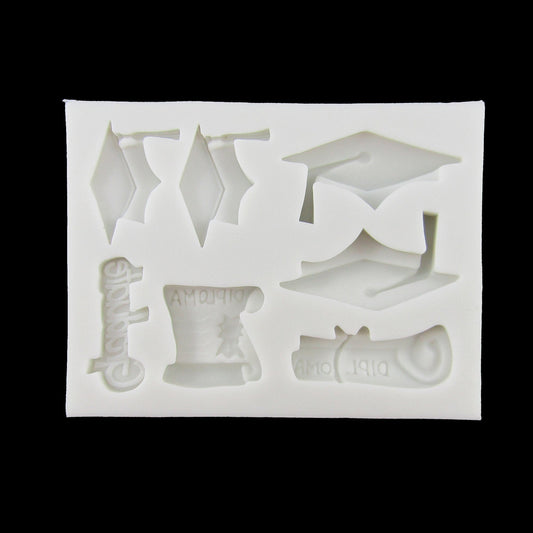 Graduation Graduate Diploma Cap Silicone Casting Mould for Epoxy Resin