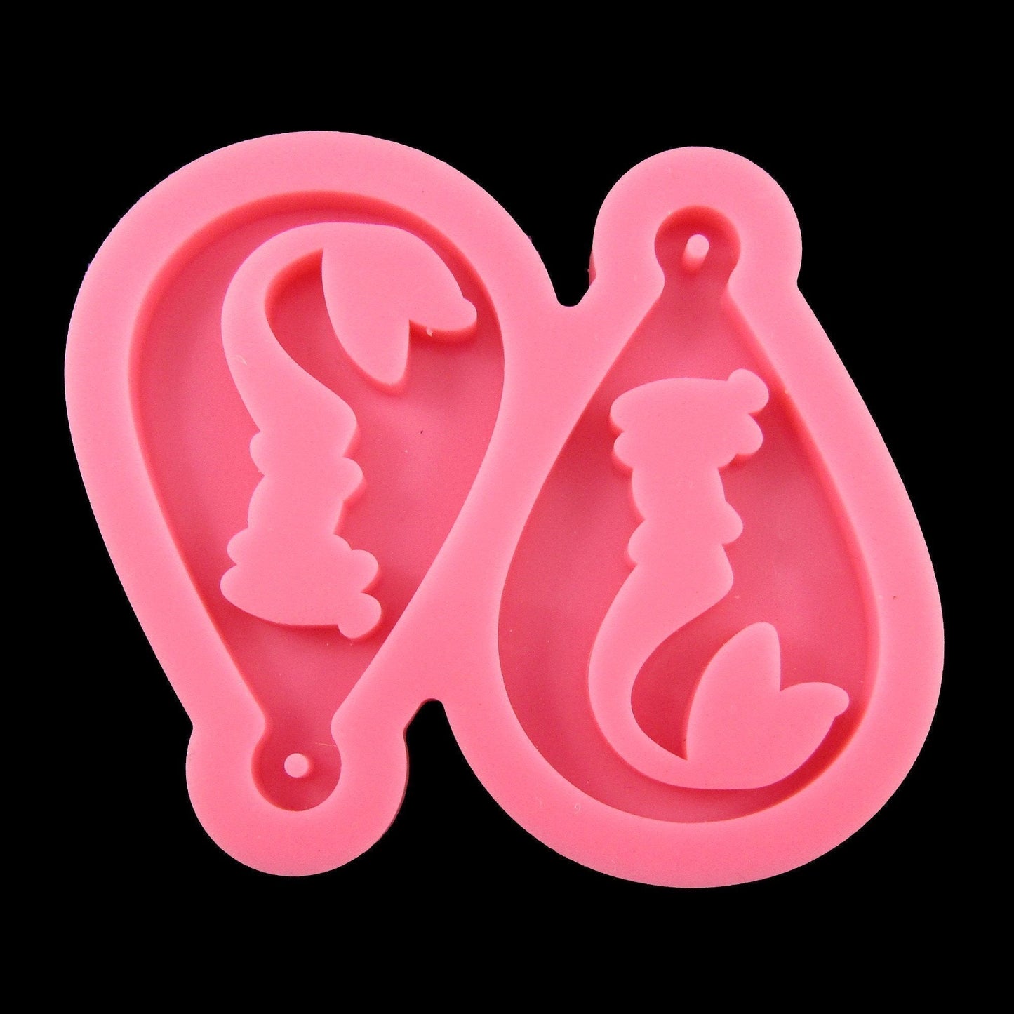 Teardrop cut out Mermaid Pendant Earring Silicone Casting Mould for Epoxy Resin