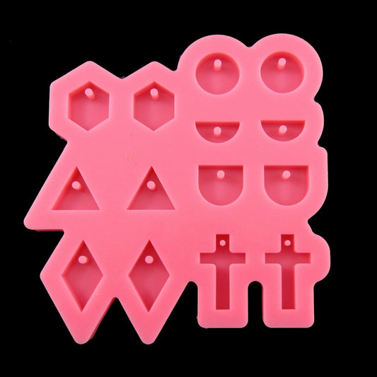 Mixed Mini Shapes Pendant Earring Silicone Casting Mould for Epoxy Resin