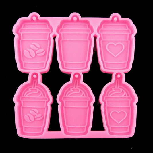 Coffee Cup Sippy Cup Pendant Earring Silicone Casting Mould for Epoxy Resin