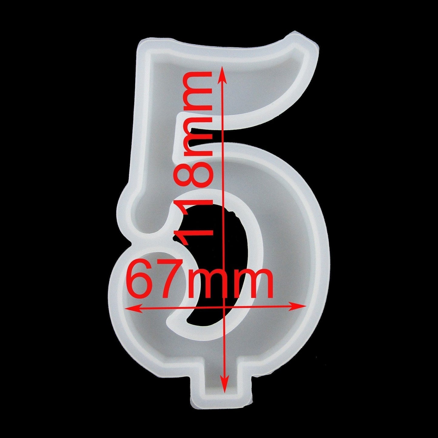 DIY Candle Birthday Number 5 Silicone Casting Mould for Epoxy Resin