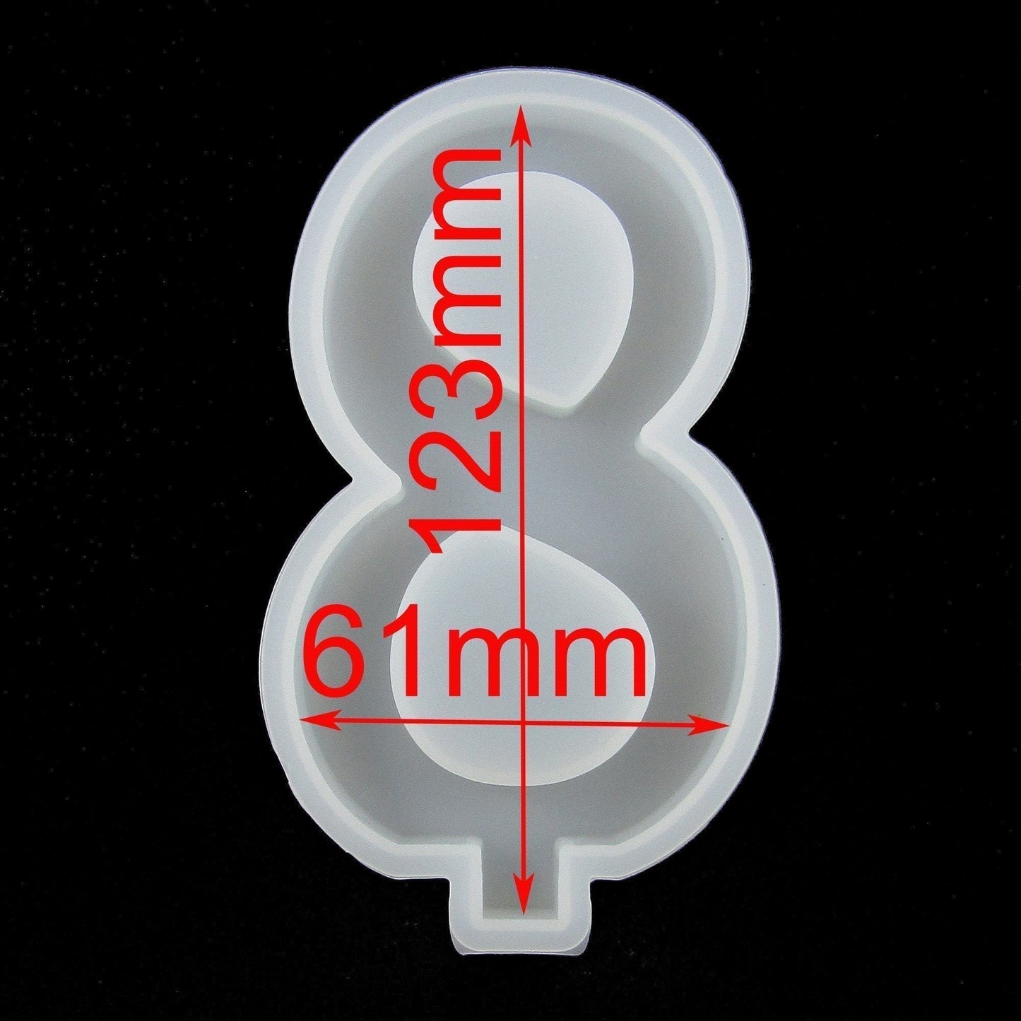 DIY Candle Birthday Number 8 Silicone Casting Mould for Epoxy Resin