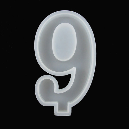 DIY Candle Birthday Number 9 Silicone Casting Mould for Epoxy Resin