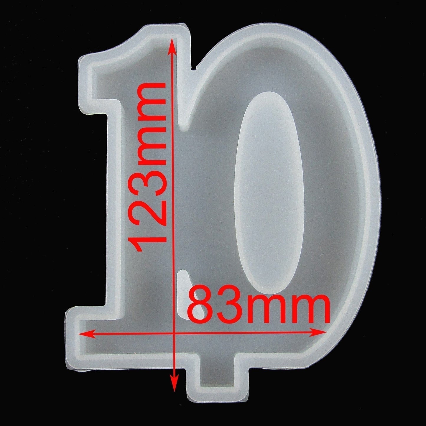 DIY Candle Birthday Number 10 Silicone Casting Mould for Epoxy Resin