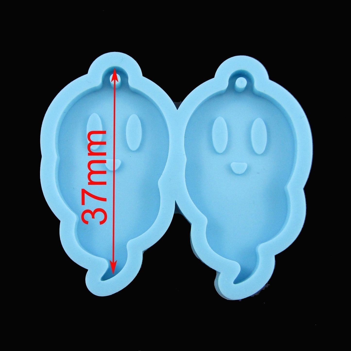 Cute Double Ghost Halloween Earring Pendant Silicone Mould for Epoxy Resin