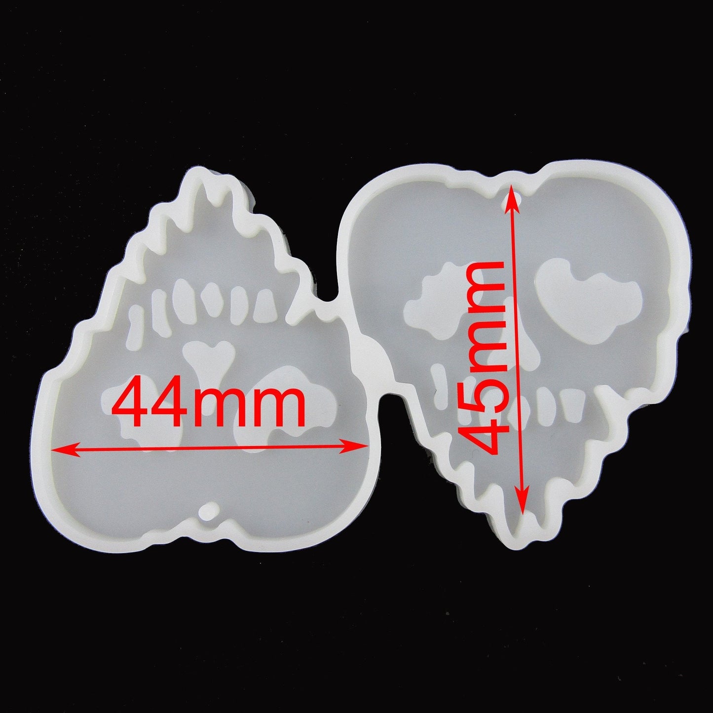 Scary Skull Halloween Pendant Silicone Casting Mould for Epoxy Resin