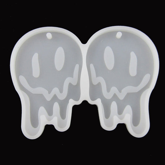Scary Ghost Halloween Pendant Silicone Casting Mould for Epoxy Resin