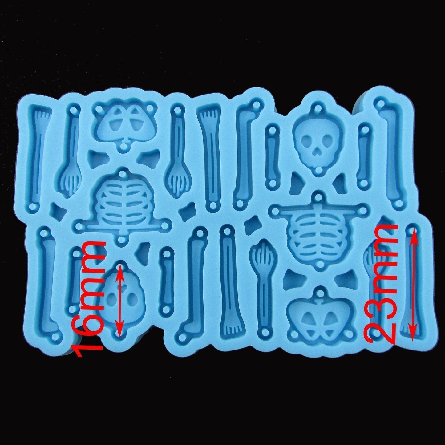 Skeleton Halloween Pendant Silicone Casting Mould for Epoxy Resin