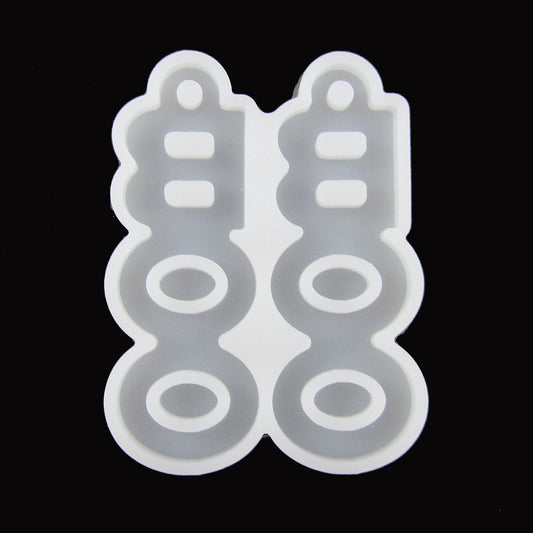 BOO Halloween Pendant Silicone Casting Mould for Epoxy Resin