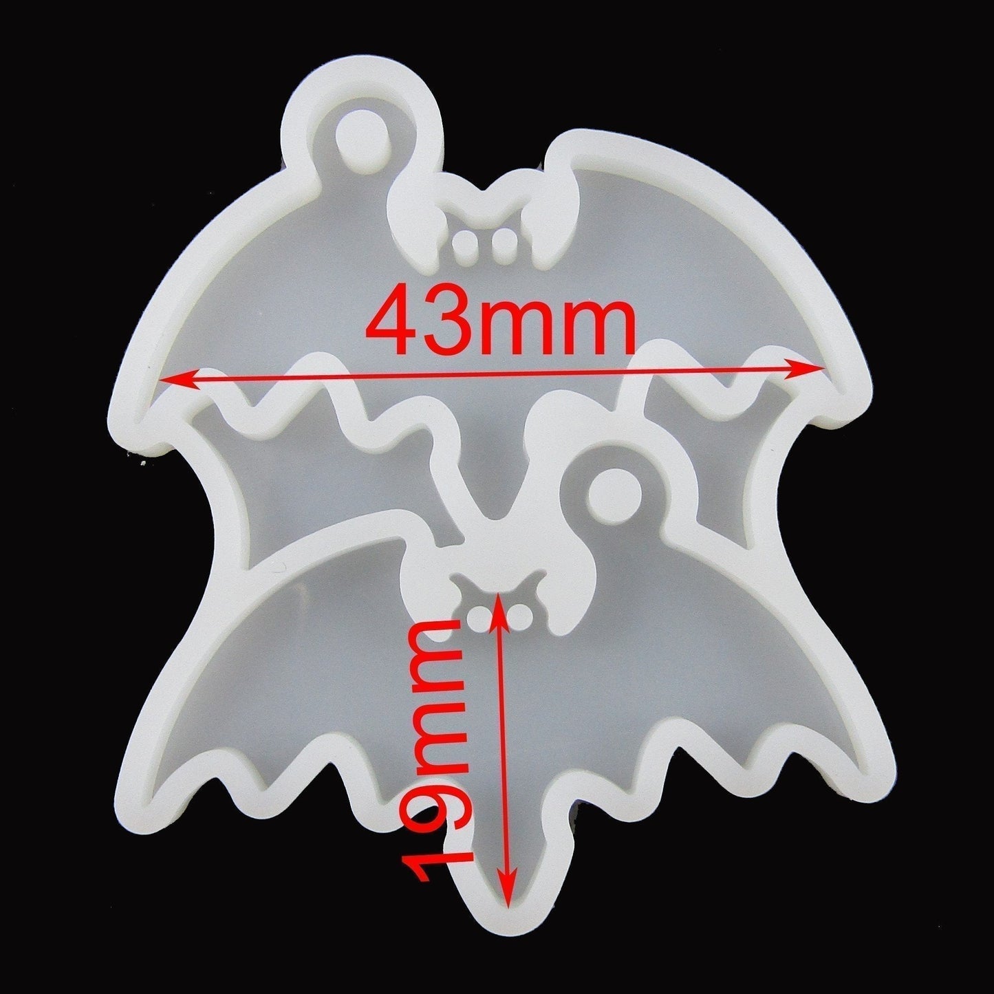 Vampire Bat Halloween Pendant Silicone Casting Mould for Epoxy Resin