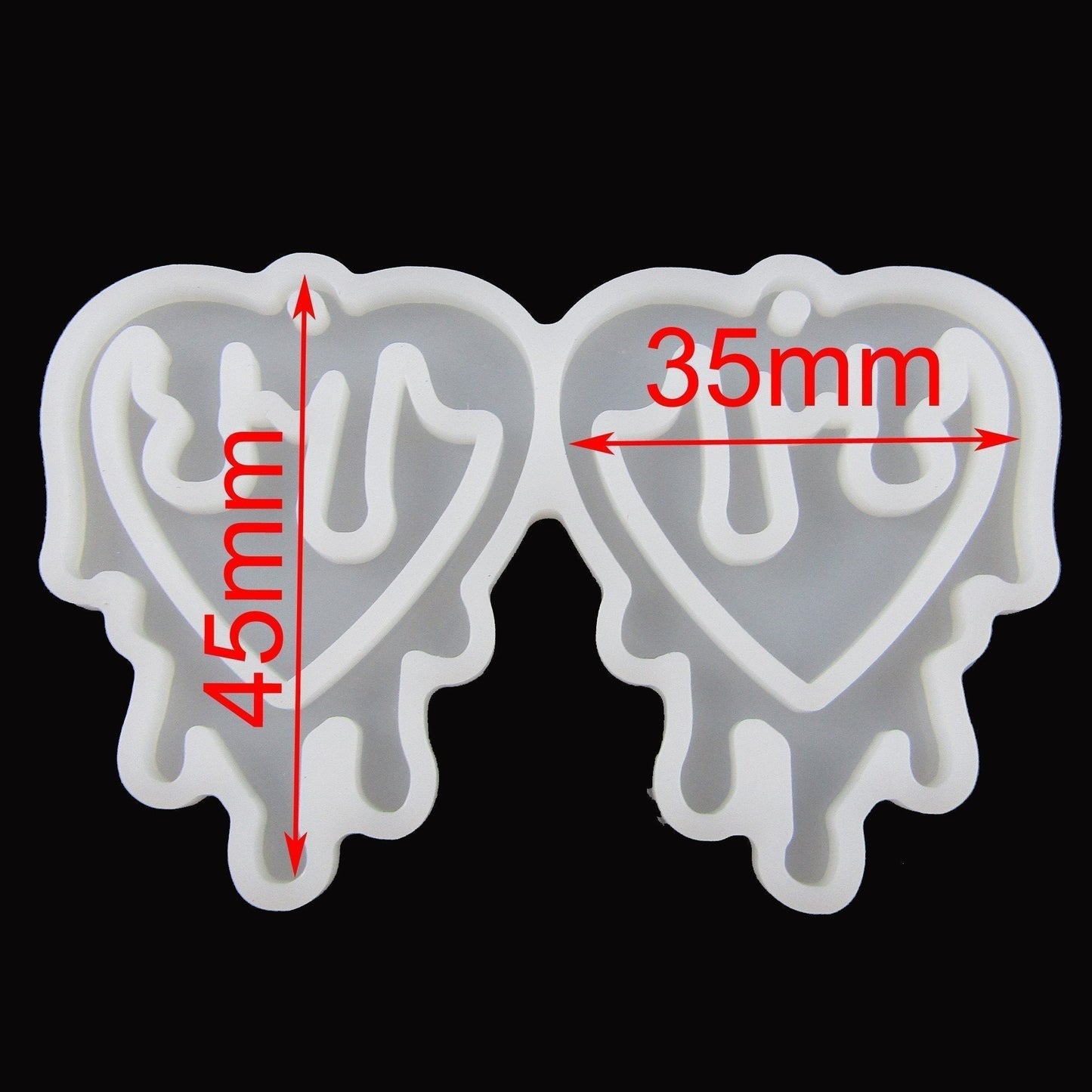 Bleeding Heart Halloween Pendant Silicone Casting Mould for Epoxy Resin