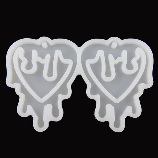 Bleeding Heart Halloween Pendant Silicone Casting Mould for Epoxy Resin