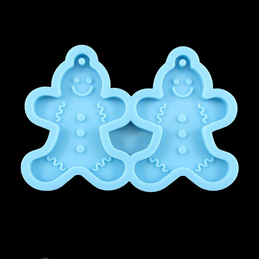 Christmas Gingerbread Man Earring Pendant Silicone Mould for Epoxy Resin
