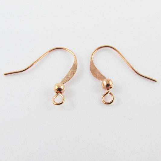 Bulk 20pce (10 Pair) DIY Earring Hook Finding 19x17mm 21 gauge Rose Gold Copper