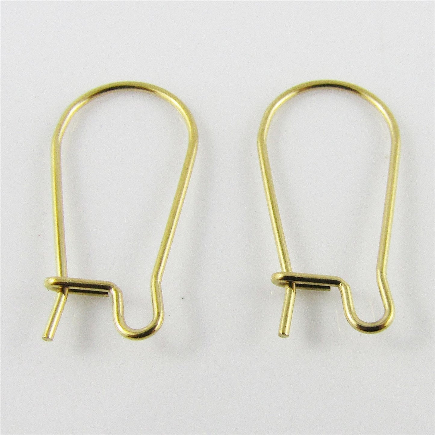 Bulk 20pcs DIY Kidney Earring Hook Finding 20x10mm 0.7mm Gold SSteel