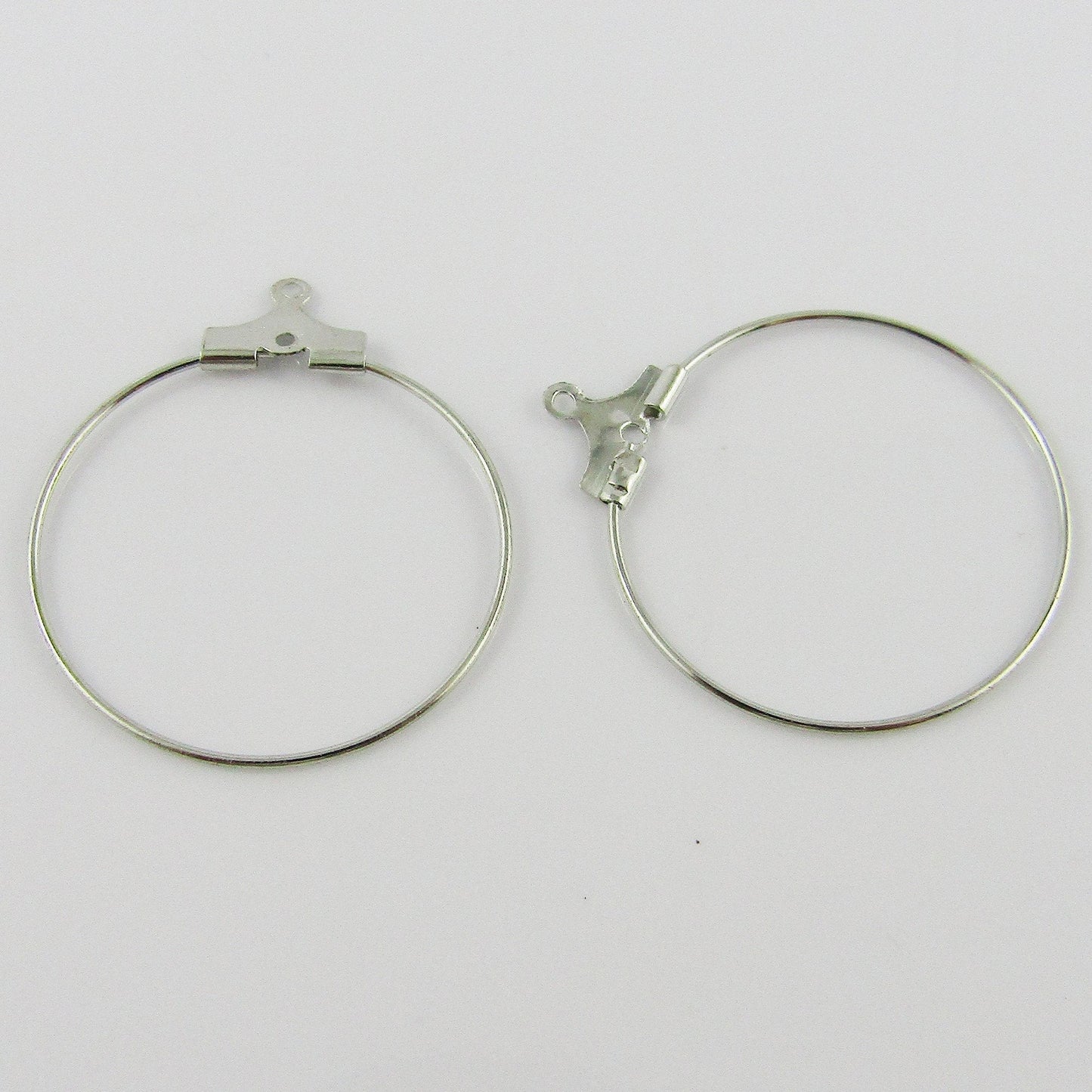 Bulk 10pcs Hoop Wire Earring Component Silver Select Size Opens to Add Beads