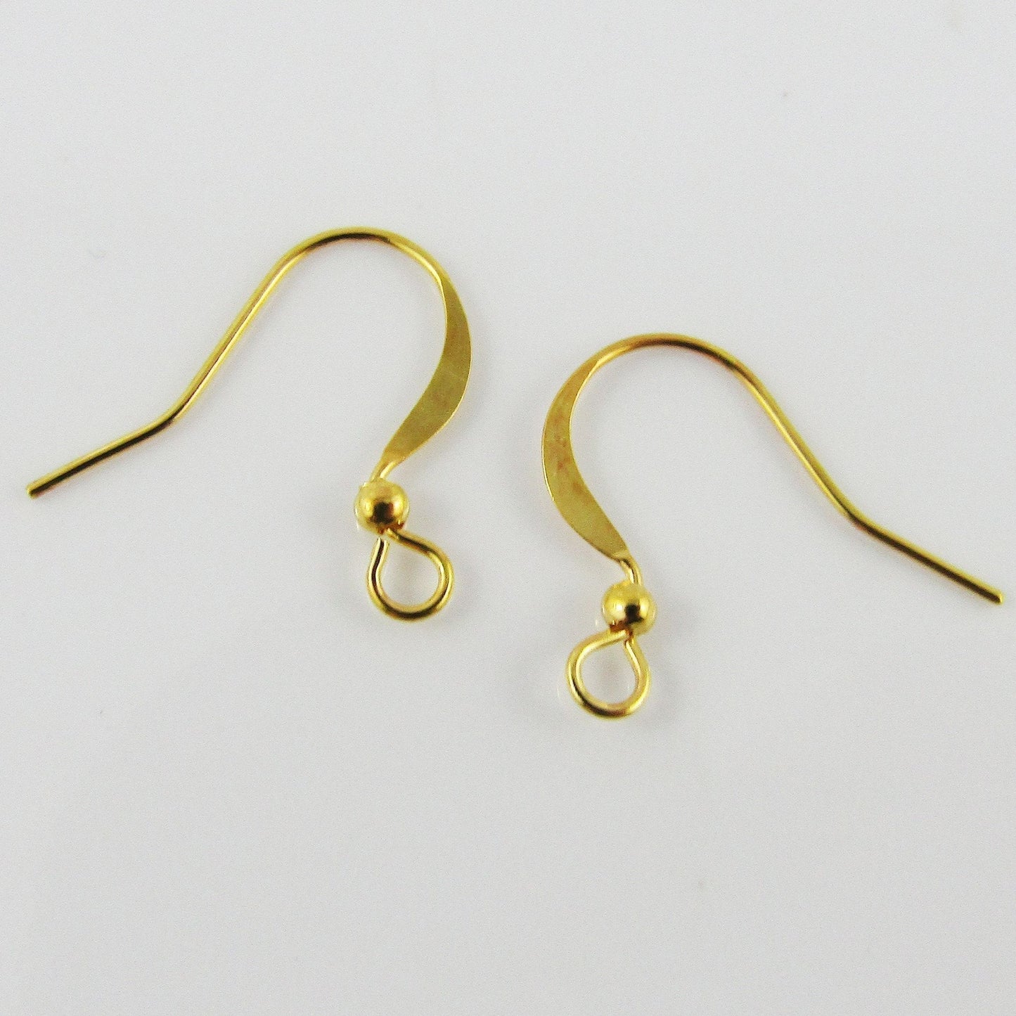 Bulk 20pce (10 Pair) DIY Earring Hook Finding BRASS 20x17mm 0.8mm Pin Gold