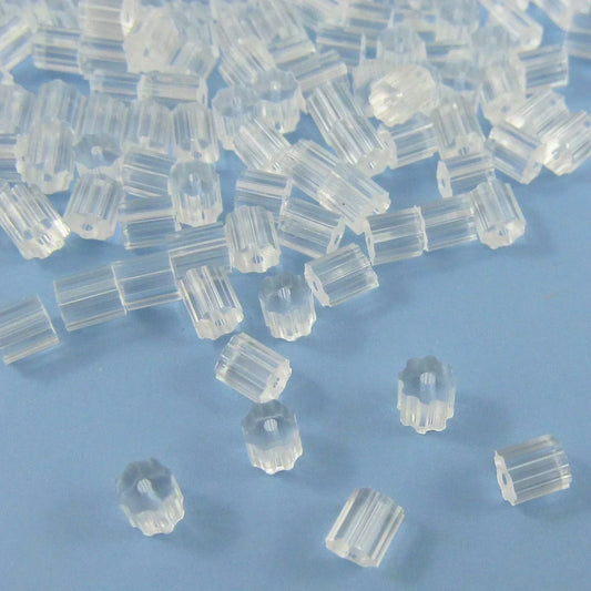 Bulk 100pk (50 pair) Corrugated Tube Rubber Earring Back Stoppers 3x3mm Clear