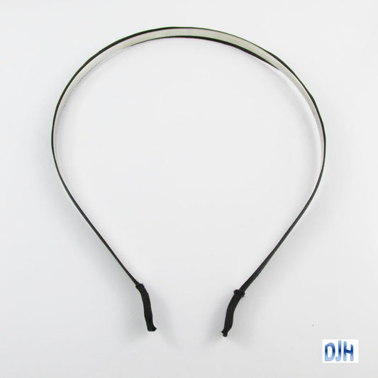 Bulk 10pcs DIY Head Band Black Ribbon covered Metal 5mm x approx 350mm