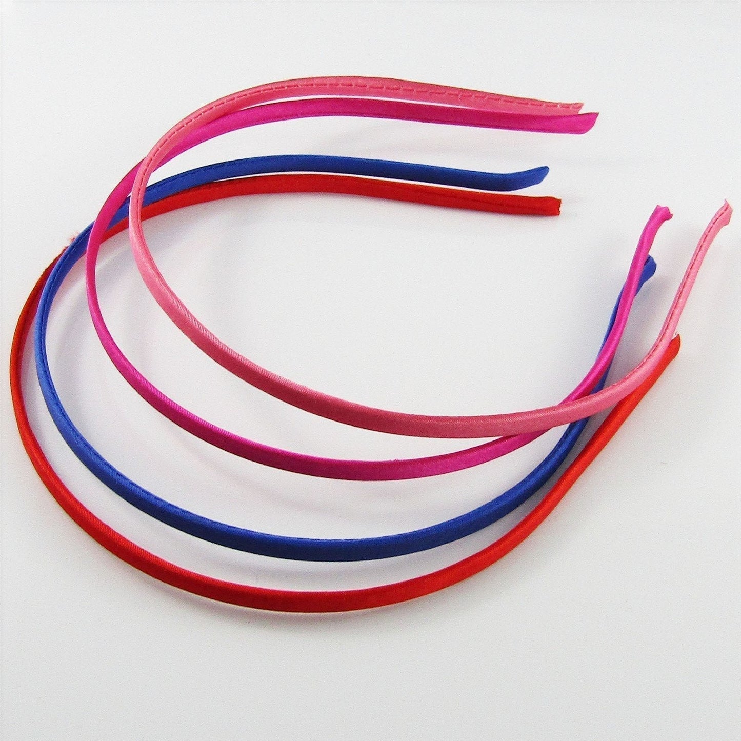 Bulk 10pcs DIY Satin Covered Alice Head Band 4.5mm x Approx 375mm Select Colour
