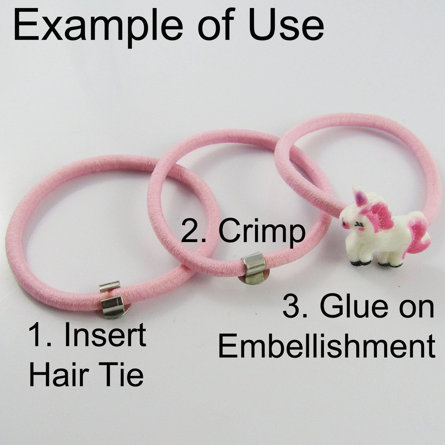 Bulk 20pcs DIY Hair Tie Embellishment Crimp Base Finding 12x5mm Gold