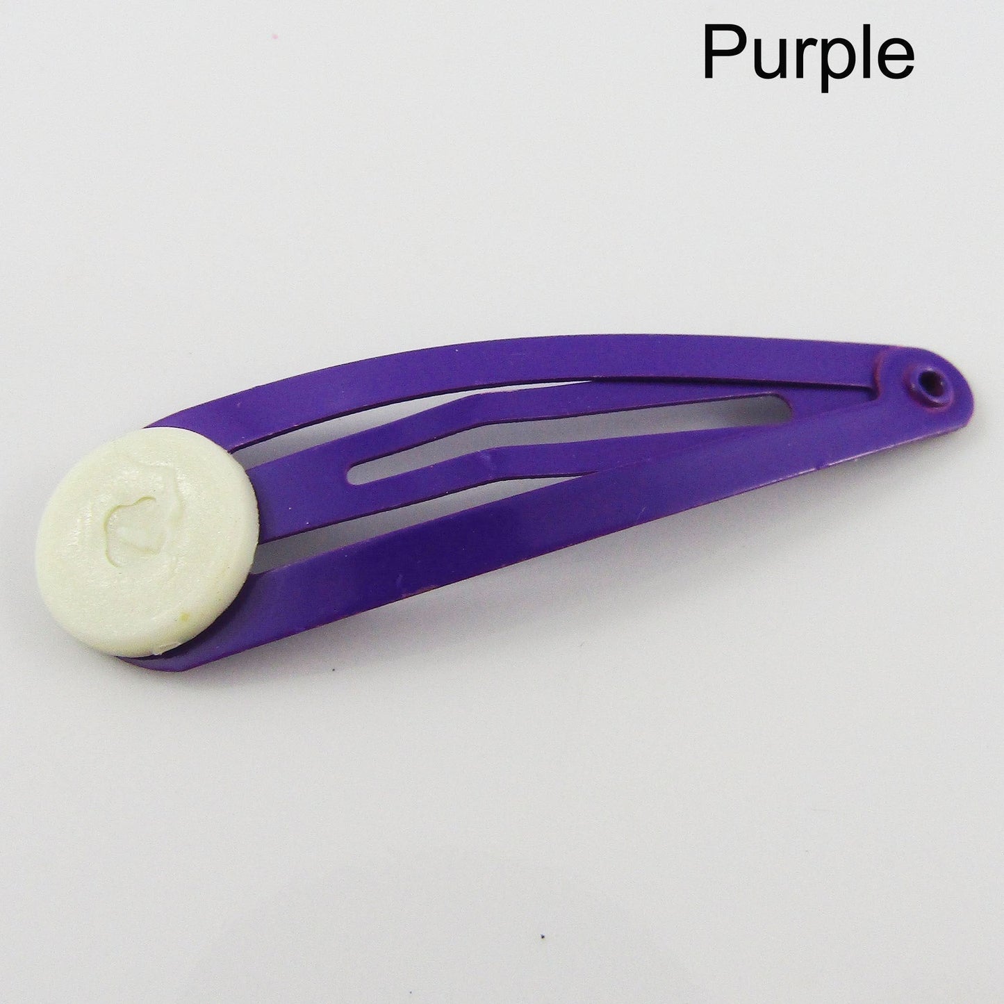Bulk 10pcs Painted Snap Hair Clip Finding with Acrylic Glue Pad Pick Colour