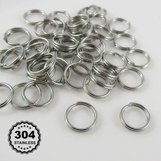 Bulk 150pcs Stainless Steel 8mm x 0.7mm Split Rings Findings Craft