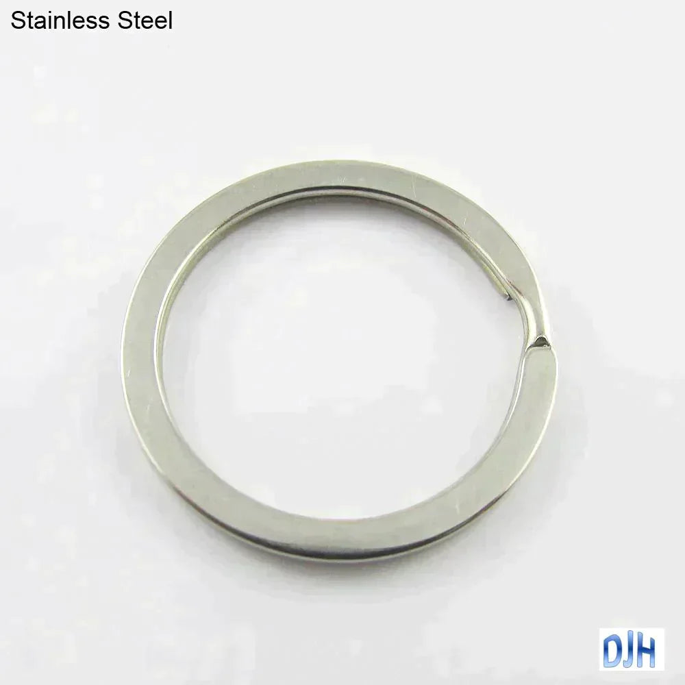 Bulk Keyring Split Ring Finding 30mm Stainless Steel Silver Tone