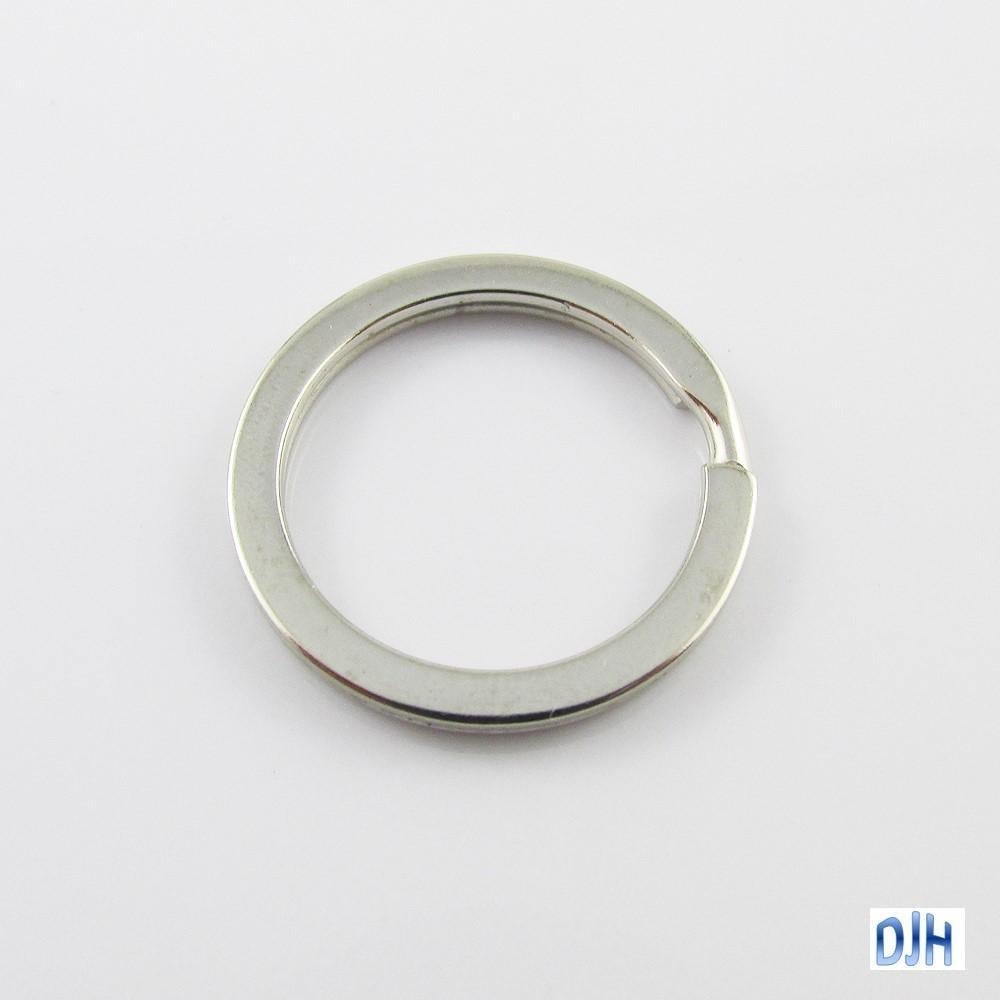 Bulk Keyring Split Ring Finding 25mm Alloy Silver Tone
