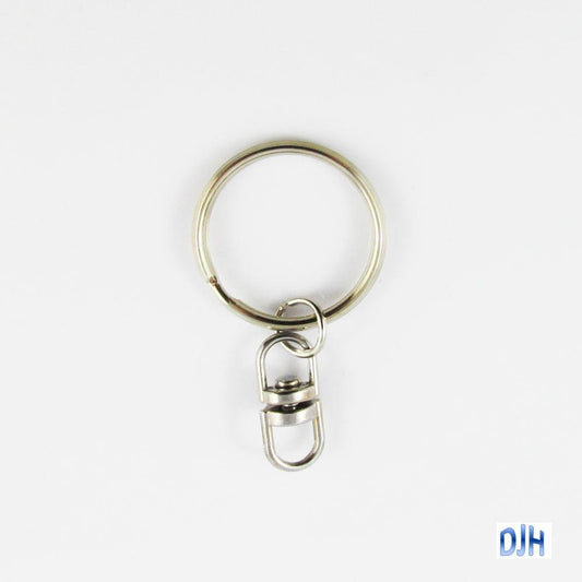Bulk Keychain Key Ring Findings Keyring Swivel Dangle 25mm Split Ring Select Qty