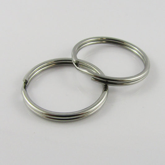 Bulk Keyring Split Ring Finding 25mm Stainless Steel Silver Tone